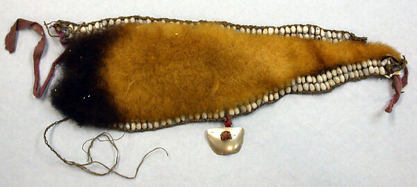 Head Ornament, Cuscus fur, fiber, seeds, shell, cloth, Asmat people 