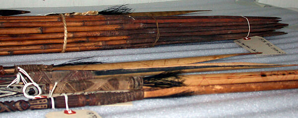 Arrow, Bamboo, wood, fiber, Asmat people 