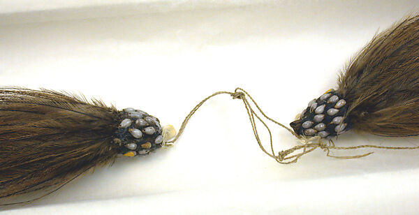 Tassels, Cassowary feathers, resin, seeds, fiber, Asmat people