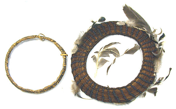 Drum Ring, Feathers, fiber, Asmat people 