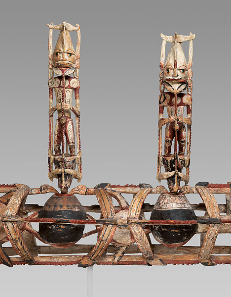 Funerary Carving (Malagan), Wood, paint, shell, beads, Northern New Ireland