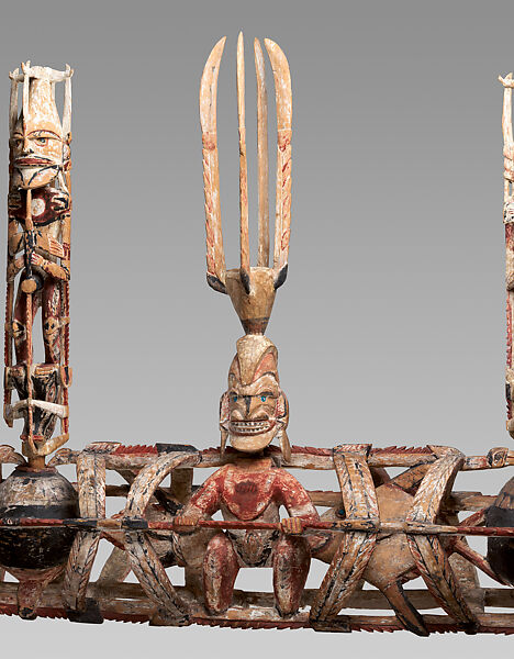 Funerary Carving (Malagan), Wood, paint, shell, beads, Northern New Ireland