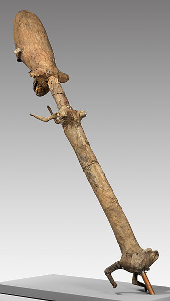 Headdress Effigy (Hareiga), Barkcloth, paint, bamboo, leaves, Chachet Baining people