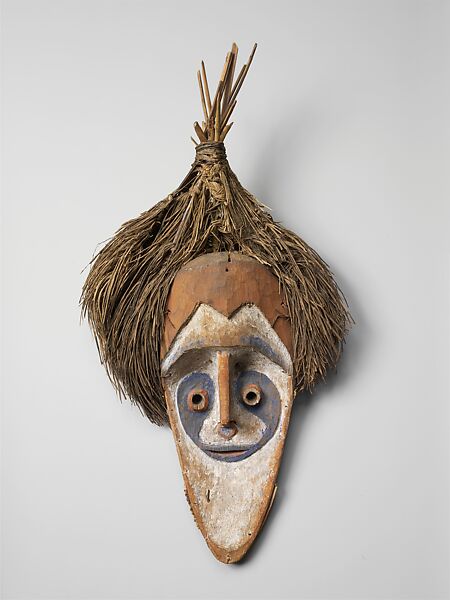 Mask (Lor [?]), Wood, paint, fiber, New Britain 