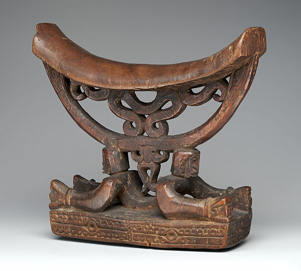 Headrest, Wood, Cenderawasih Bay region 