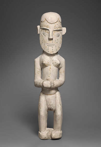 Funerary Figure (Kulap), Chalk, paint, Southern New Ireland 