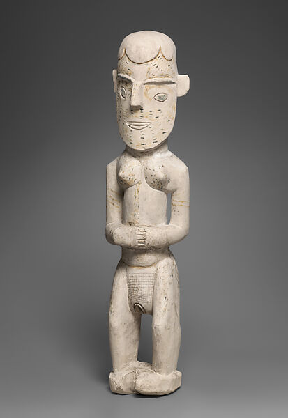 Funerary Figure (Kulap), Chalk, paint, Southern New Ireland
