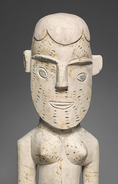 Funerary Figure (Kulap), Chalk, paint, Southern New Ireland