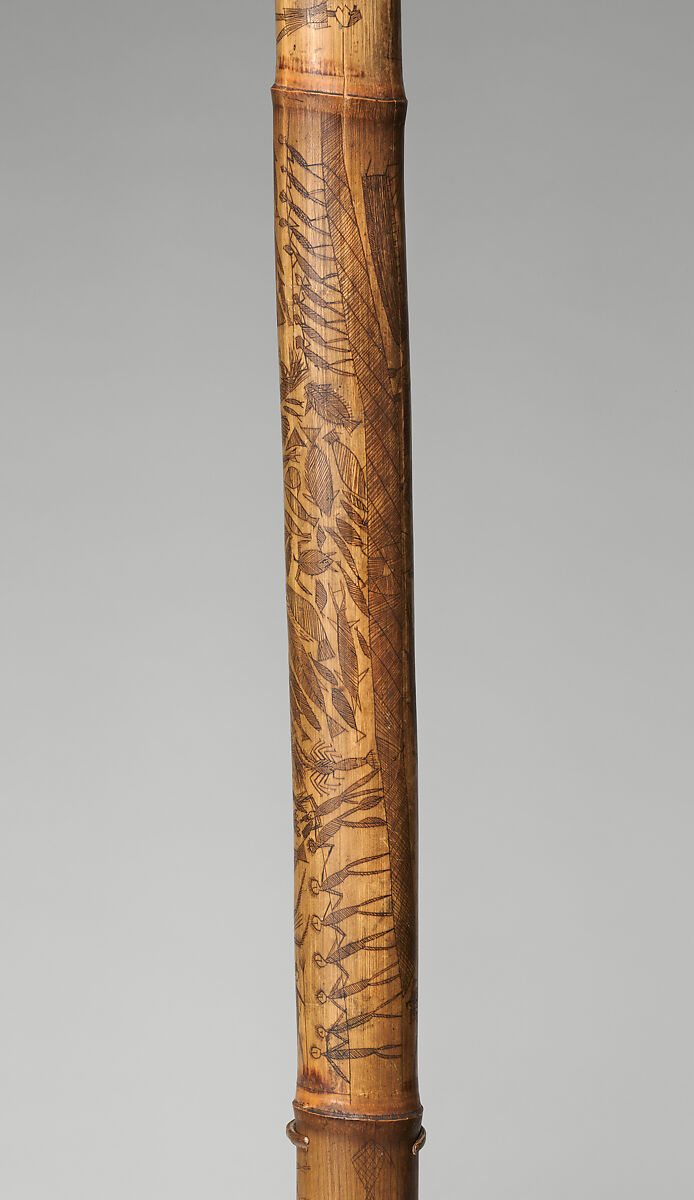 Engraved Bamboo Container (Kare U Ta), Bamboo, pigment, Kanak people