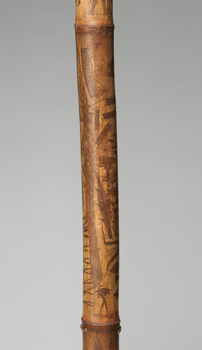 Engraved Bamboo Container (Kare U Ta), Bamboo, pigment, Kanak people