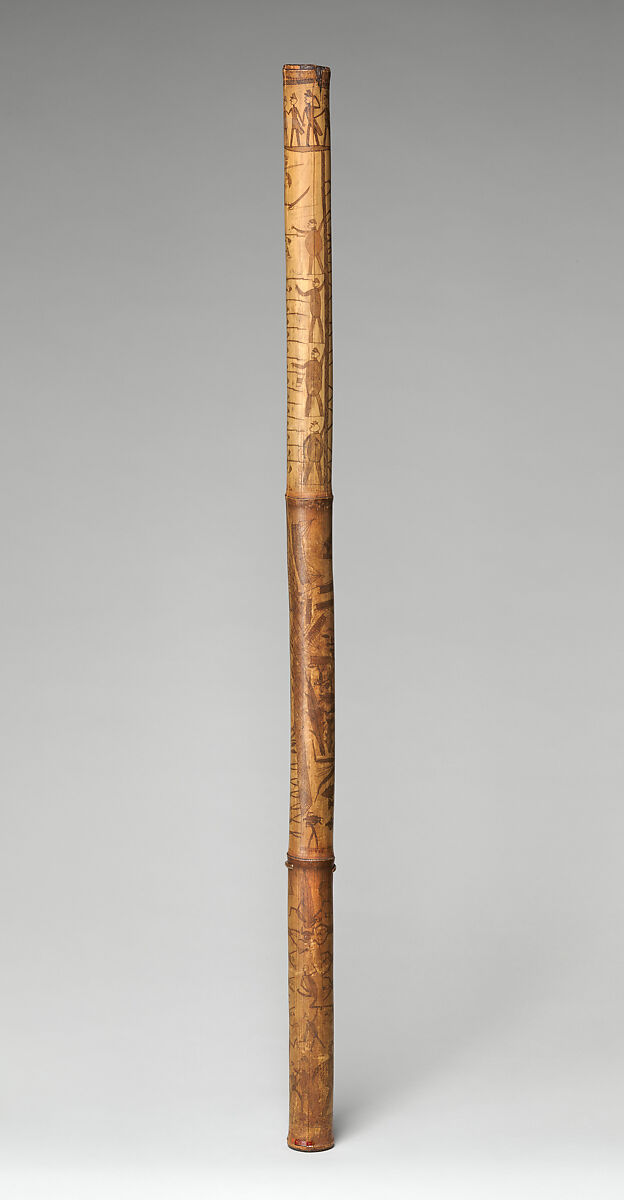 Engraved Bamboo Container (Kare U Ta), Bamboo, pigment, Kanak people