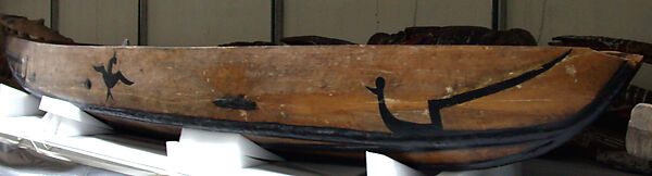 Canoe, Wood, paint, resin, fiber, Santa Isabel Island 