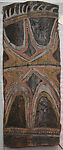 Painting from a Ceremonial House Ceiling, Abwiyeti, Wanyi, Sago palm spathe, paint, Kwoma