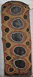 Painting from a Ceremonial House Ceiling, Kwanggi, Kalaba, Sago palm spathe, paint, Kwoma, Kalaba clan