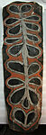 Painting from a Ceremonial House Ceiling, Kwanggi, Kalaba, Sago palm spathe, paint, Kwoma, Kalaba clan