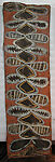 Painting from a Ceremonial House Ceiling, Yuanei, Abgwala Kalaba, Sago palm spathe, paint, Kwoma, Abgwala Kalaba clan