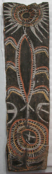 Painting from a Ceremonial House Ceiling, Masau, Abgwala Kalaba, Sago palm spathe, paint, Kwoma, Abgwala Kalaba clan