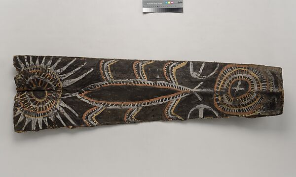 Painting from a Ceremonial House Ceiling, Masau, Abgwala Kalaba, Sago palm spathe, paint, Kwoma, Abgwala Kalaba clan 