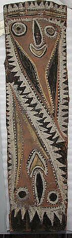 Painting from a Ceremonial House Ceiling, Yuanei, Abgwala Kalaba, Sago palm spathe, paint, Kwoma, Abgwala Kalaba clan
