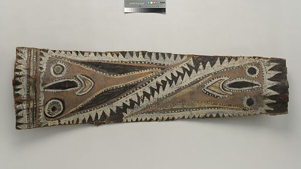 Painting from a Ceremonial House Ceiling, Yuanei, Abgwala Kalaba, Sago palm spathe, paint, Kwoma, Abgwala Kalaba clan 