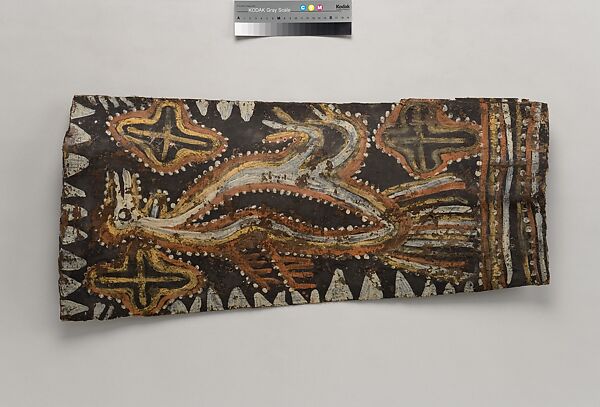 Painting from a Ceremonial House Ceiling, Kulumb, Simberaga Wanyi, Sago palm spathe, paint, Kwoma, Wanyi clan 