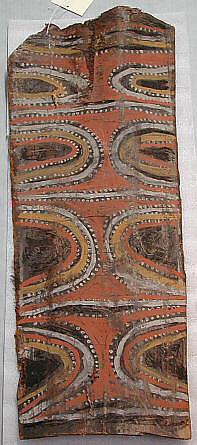Painting from a Ceremonial House Ceiling, Abwiyeti, Wanyi, Sago palm spathe, paint, Kwoma