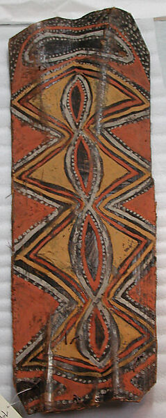 Painting from a Ceremonial House Ceiling, Abwiyeti, Wanyi, Sago palm spathe, paint, Kwoma