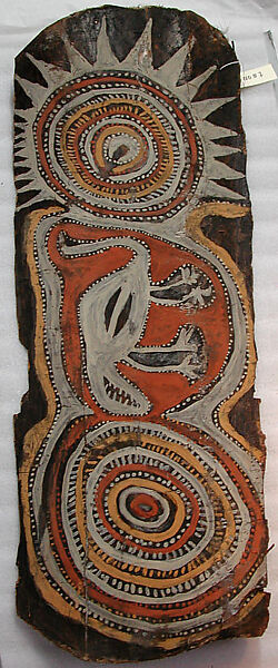 Painting from a Ceremonial House Ceiling, Kwanggi, Kalaba, Sago palm spathe, paint, Kwoma, Kalaba clan