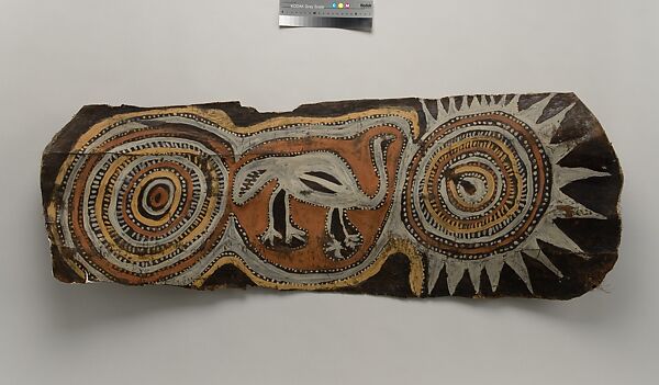 Painting from a Ceremonial House Ceiling, Kwanggi, Kalaba, Sago palm spathe, paint, Kwoma, Kalaba clan 