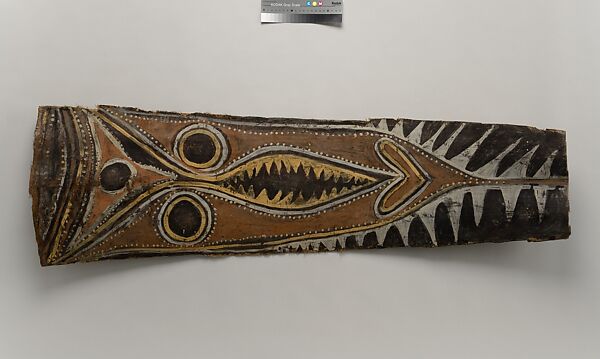 Painting from a Ceremonial House Ceiling, Yuanei, Abgwala Kalaba, Sago palm spathe, paint, Kwoma, Abgwala Kalaba clan 