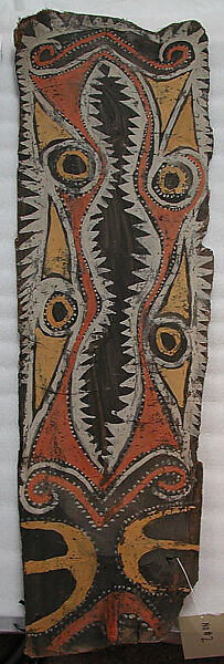 Painting from a Ceremonial House Ceiling, Abwiyeti, Wanyi, Sago palm spathe, paint, Kwoma