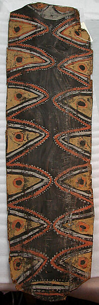 Painting from a Ceremonial House Ceiling, Yabnumbu, Hamakwa, Sago palm spathe, paint, Kwoma