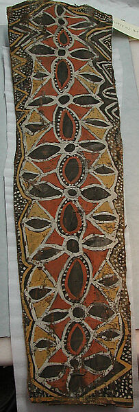 Painting from a Ceremonial House Ceiling, Abwiyeti, Wanyi, Sago palm spathe, paint, Kwoma