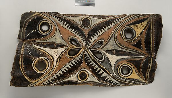 Painting from a Ceremonial House Ceiling, Yuanei, Abgwala Kalaba, Sago palm spathe, paint, Kwoma, Abgwala Kalaba clan