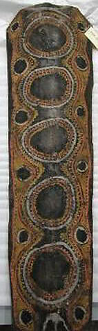 Painting from a Ceremonial House Ceiling, Mburrnggei, Amachi-Kalaba, Sago palm spathe, paint, Kwoma, Amachi-Kalaba clan