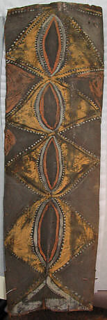 Painting from a Ceremonial House Ceiling, Mundik, Kalaba, Sago palm spathe, paint, Kwoma