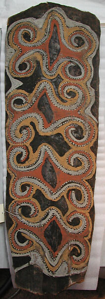 Painting from a Ceremonial House Ceiling, Kwanggi, Kalaba, Sago palm spathe, paint, Kwoma, Kalaba clan