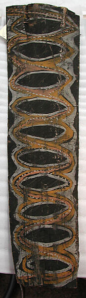 Painting from a Ceremonial House Ceiling, Mundik, Kalaba, Sago palm spathe, paint, Kwoma