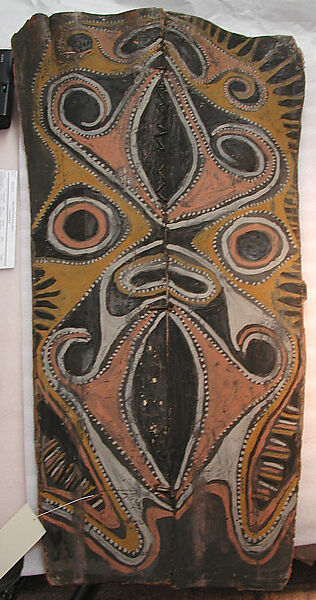 Painting from a Ceremonial House Ceiling, Masau, Abgwala Kalaba, Sago palm spathe, paint, Kwoma, Abgwala Kalaba clan