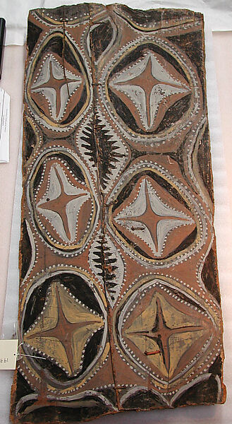Painting from a Ceremonial House Ceiling, Yuanei, Abgwala Kalaba, Sago palm spathe, paint, Kwoma people, Abgwala Kalaba clan