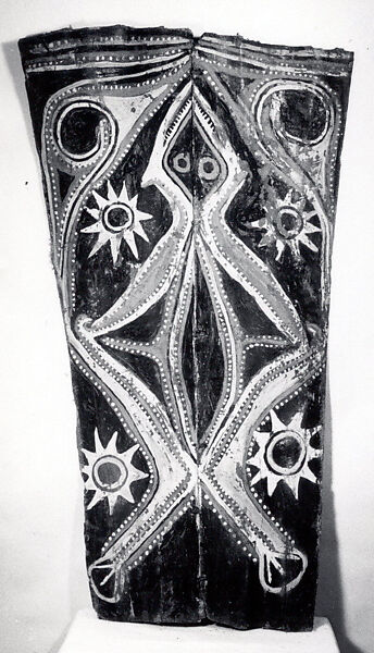 Painting from a Ceremonial House Ceiling, Yuanei, Abgwala Kalaba, Sago palm spathe, paint, Kwoma, Abgwala Kalaba clan