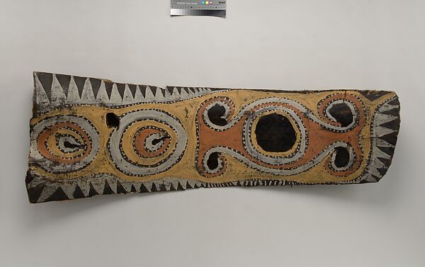 Painting from a Ceremonial House Ceiling, Abwiyeti, Wanyi, Sago palm spathe, paint, Kwoma 