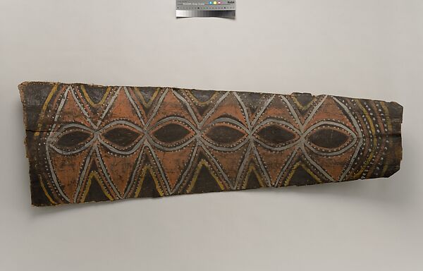 Painting from a Ceremonial House Ceiling, Mundik, Kalaba  , attr., Sago palm spathe, paint, Kwoma 