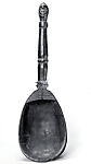 Wunkirmian or wakemia feasting spoon, Dan artist, Wood, fur, Dan peoples