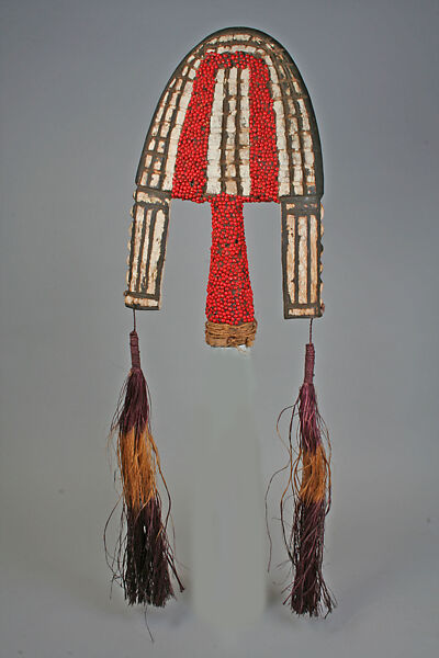 Head Crest (Nyamfaik), Wood, pigment, abrus seeds, fiber, Jaba or Koro peoples 