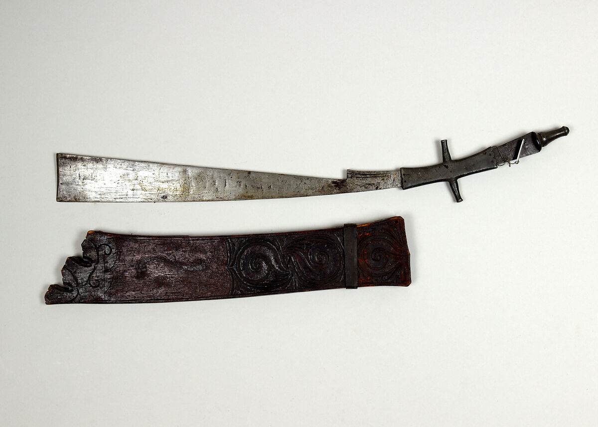 Sword with Scabbard, Wood, lead, Dyak 