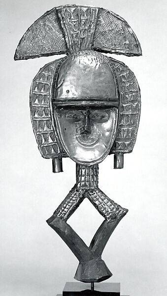 Janus Reliquary Figure, Brass, wood, copper, iron, Kota peoples 