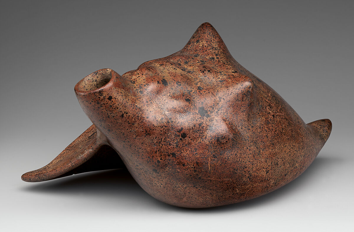 Shell Vessel, Colima artist(s), Ceramic, slip, Colima