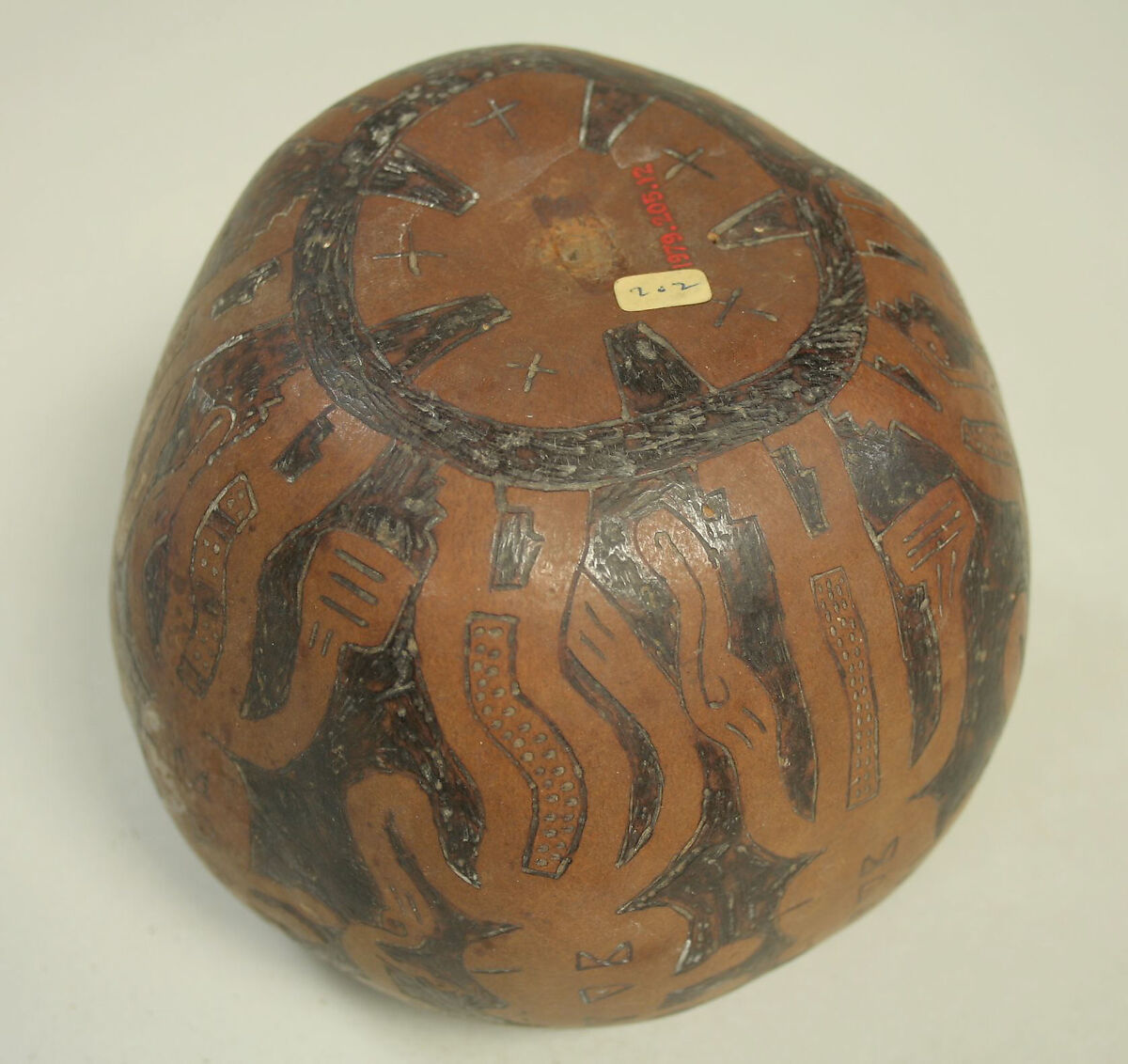 Incised Gourd Vessel, Gourd, Central or south coast (?)