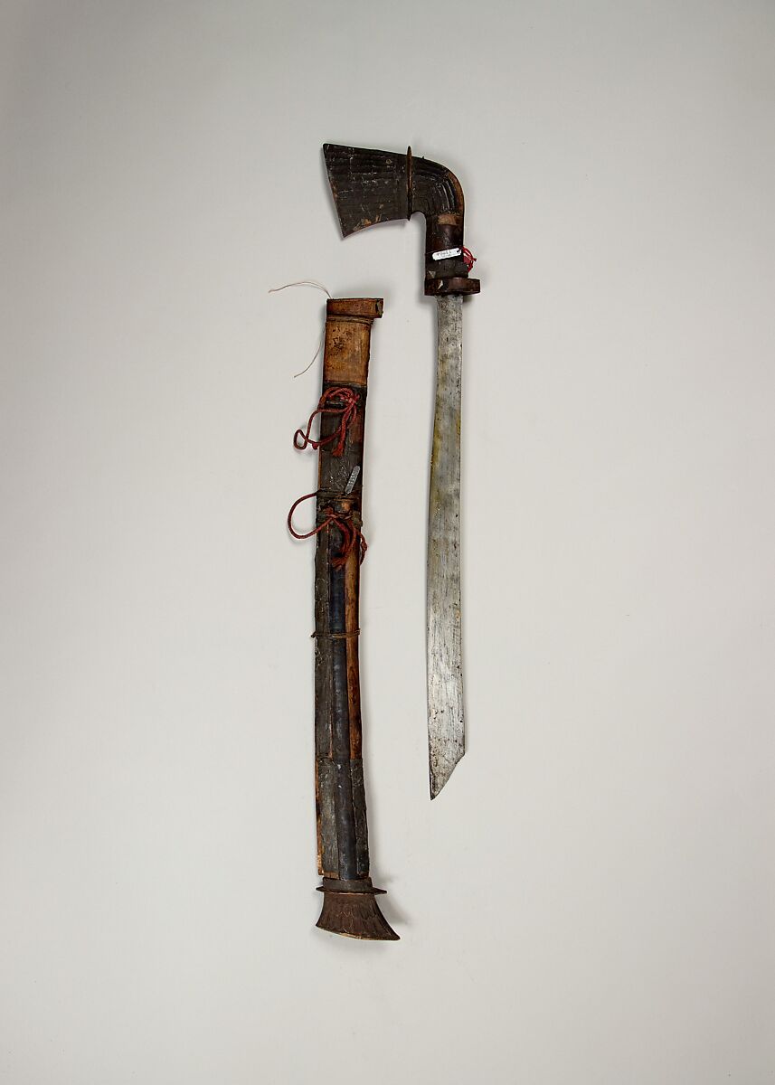 Sword with Scabbard, Wood, tin foil, Indonesian, Gorontalo